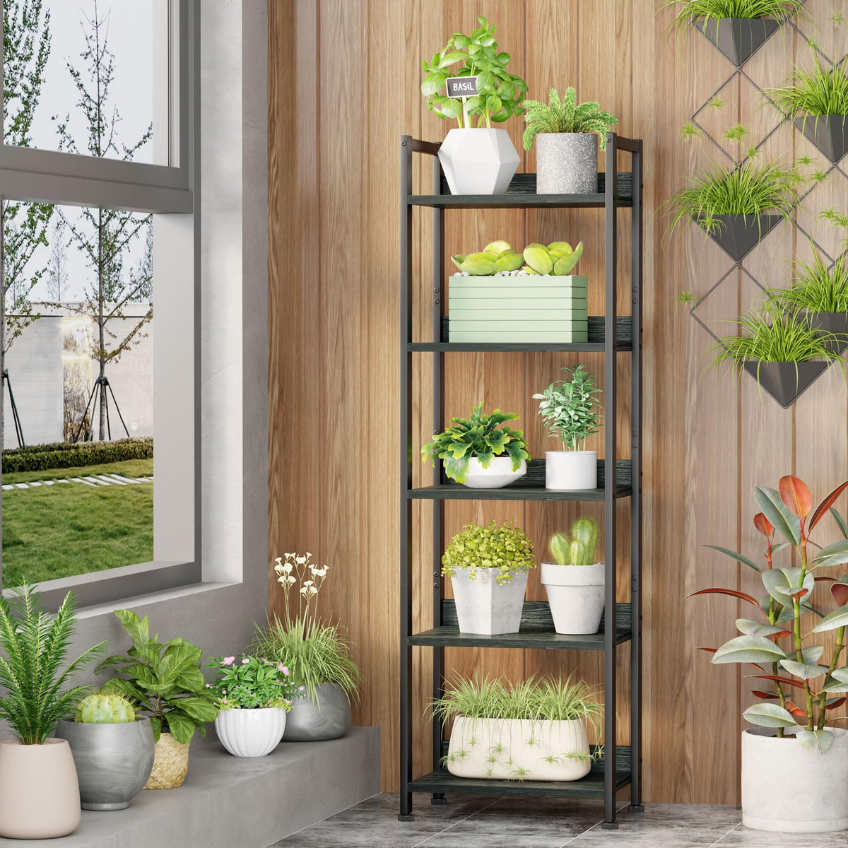 5 Tier Bookshelf with Drawer E9705