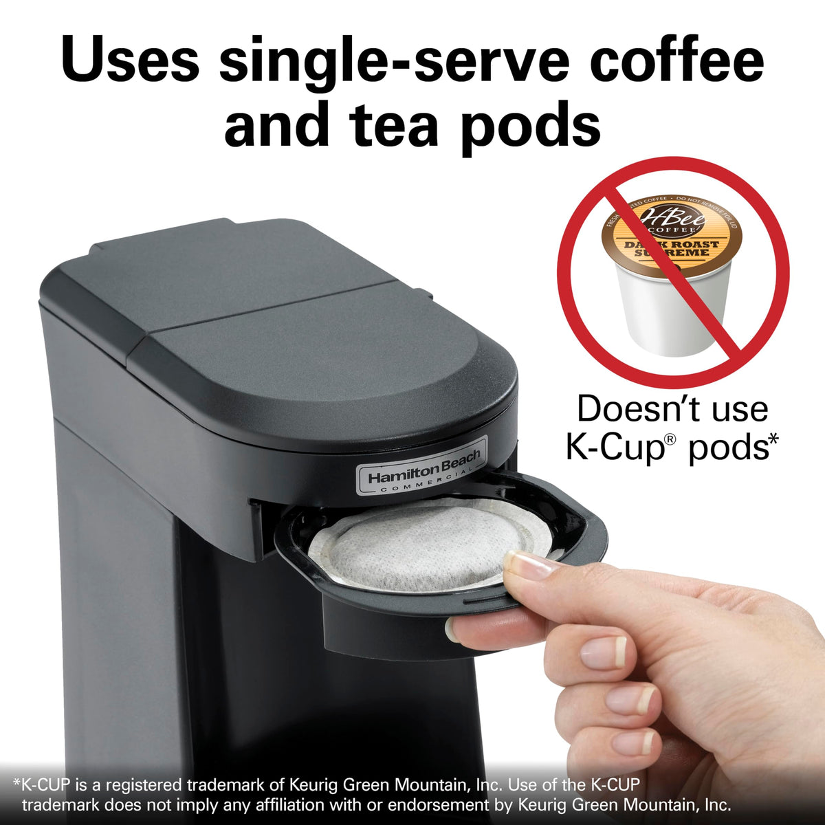 Black Single Serve Pod Coffeemaker W951834