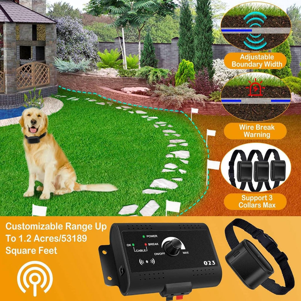 Underground Electric Dog Fence, In-Ground Pet Containment System, Waterproof Training Collar Z82533