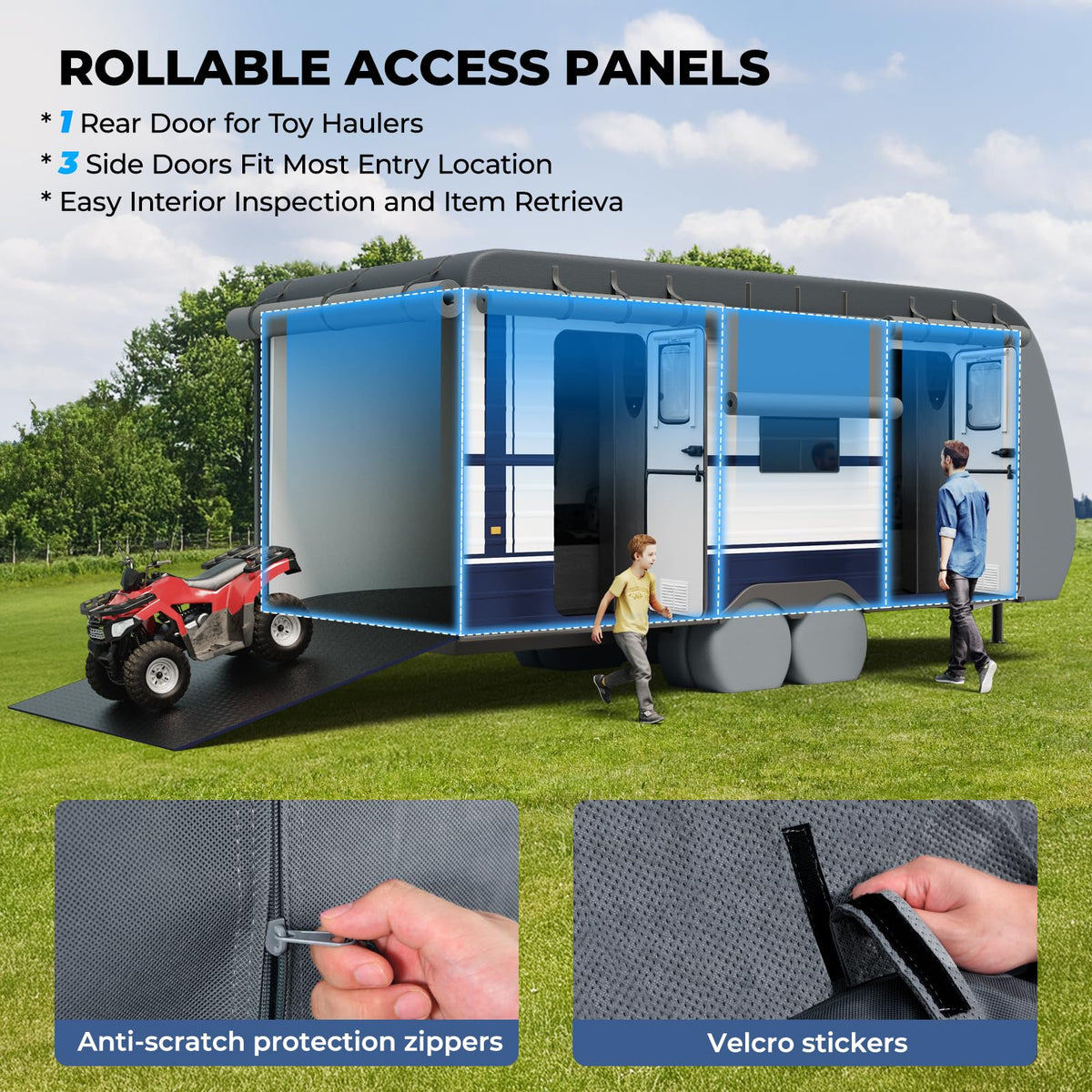 9-Layer Heavy Duty Waterproof Travel Trailer RV Cover P470