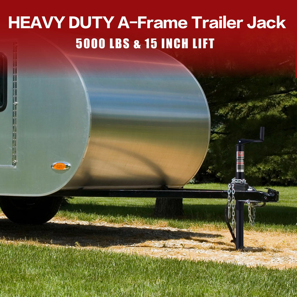 Heavy Duty 5000lbs A-Frame Trailer Jack with 15" Top-Wind Vertical Travel V63995