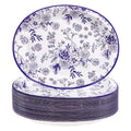 50 Pack Blue Floral Disposable Paper Plates G1188