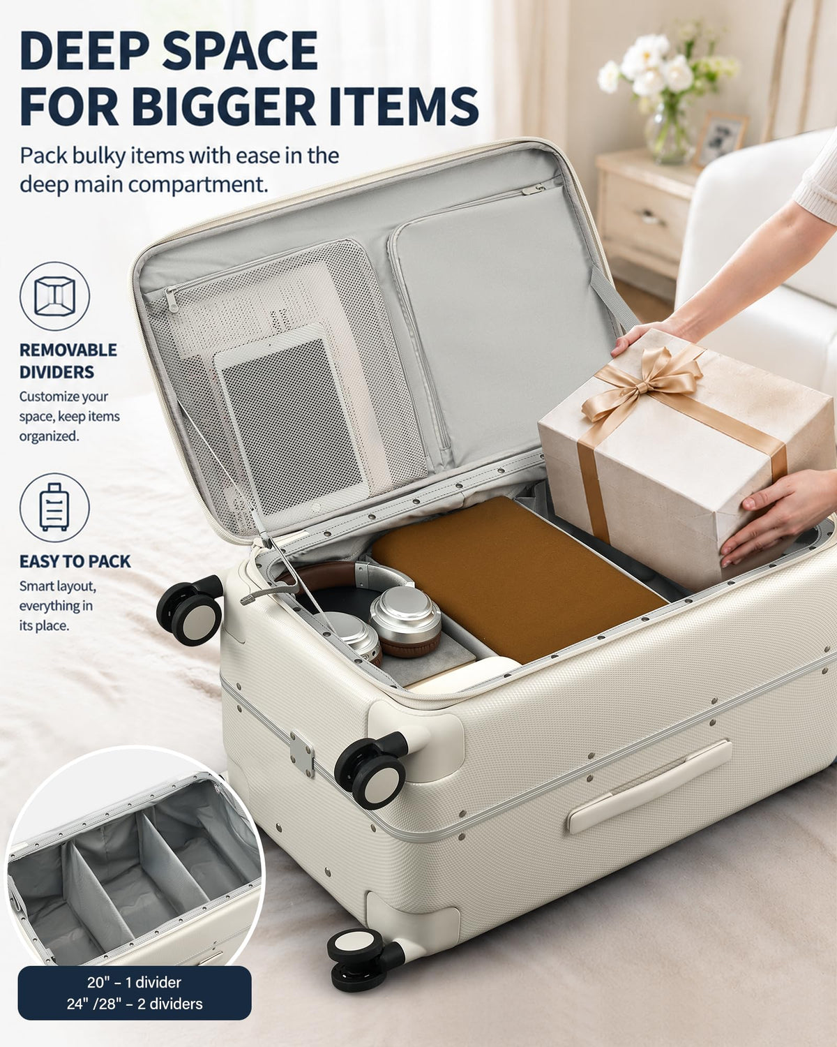 20 Inch Aluminum Frame Hard Shell Carry On Luggage with Wheels S90986