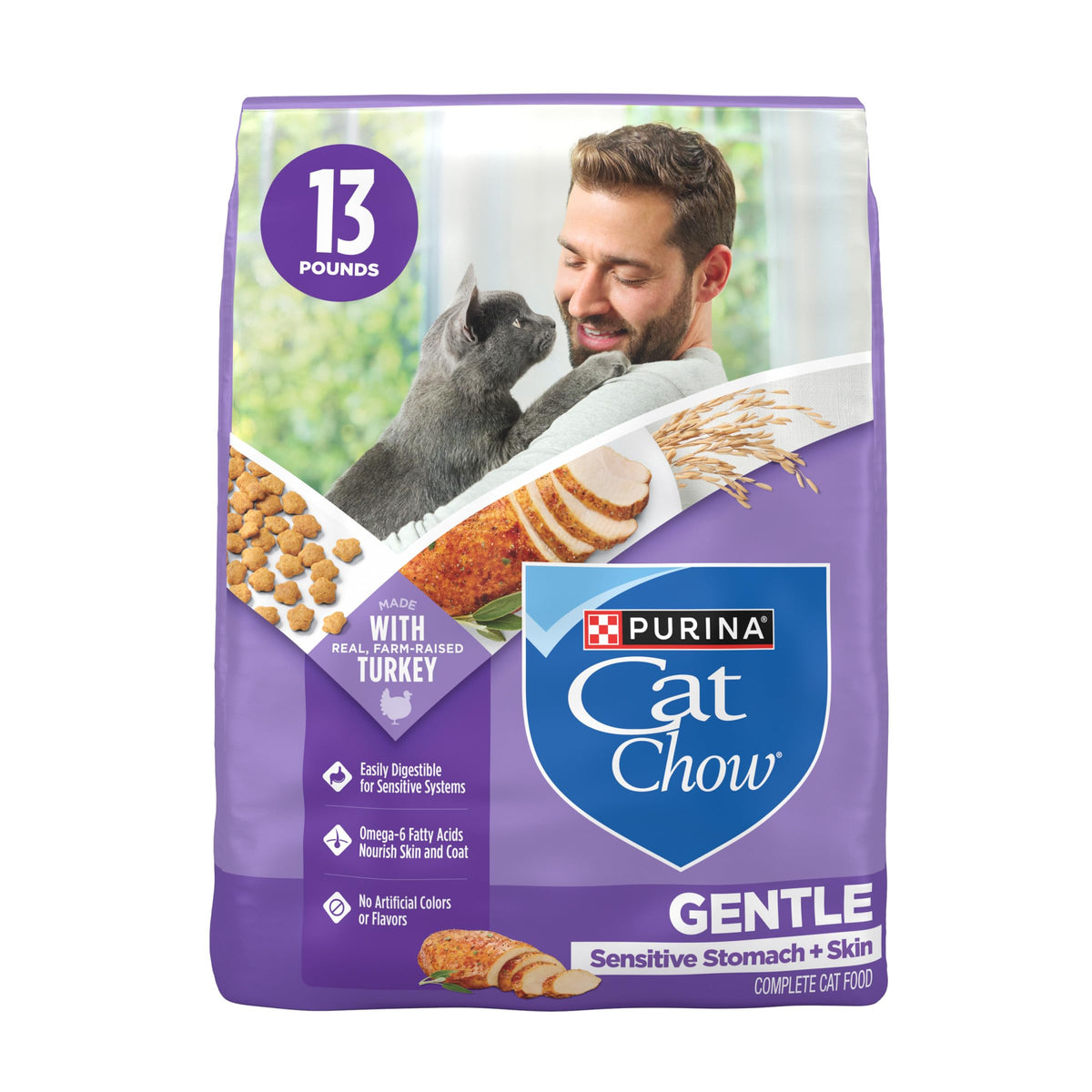 Sensitive Stomach & Skin Dry Cat Food 13 lb Bag T3546