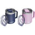 12oz Insulated Stainless Steel Coffee Mug with Lid Set of 2 M51902