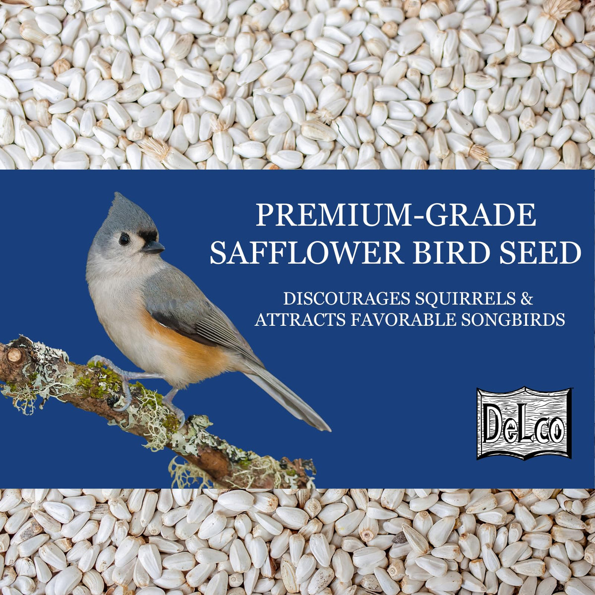 Safflower Wild Bird Seed 20 lb Bag N92842
