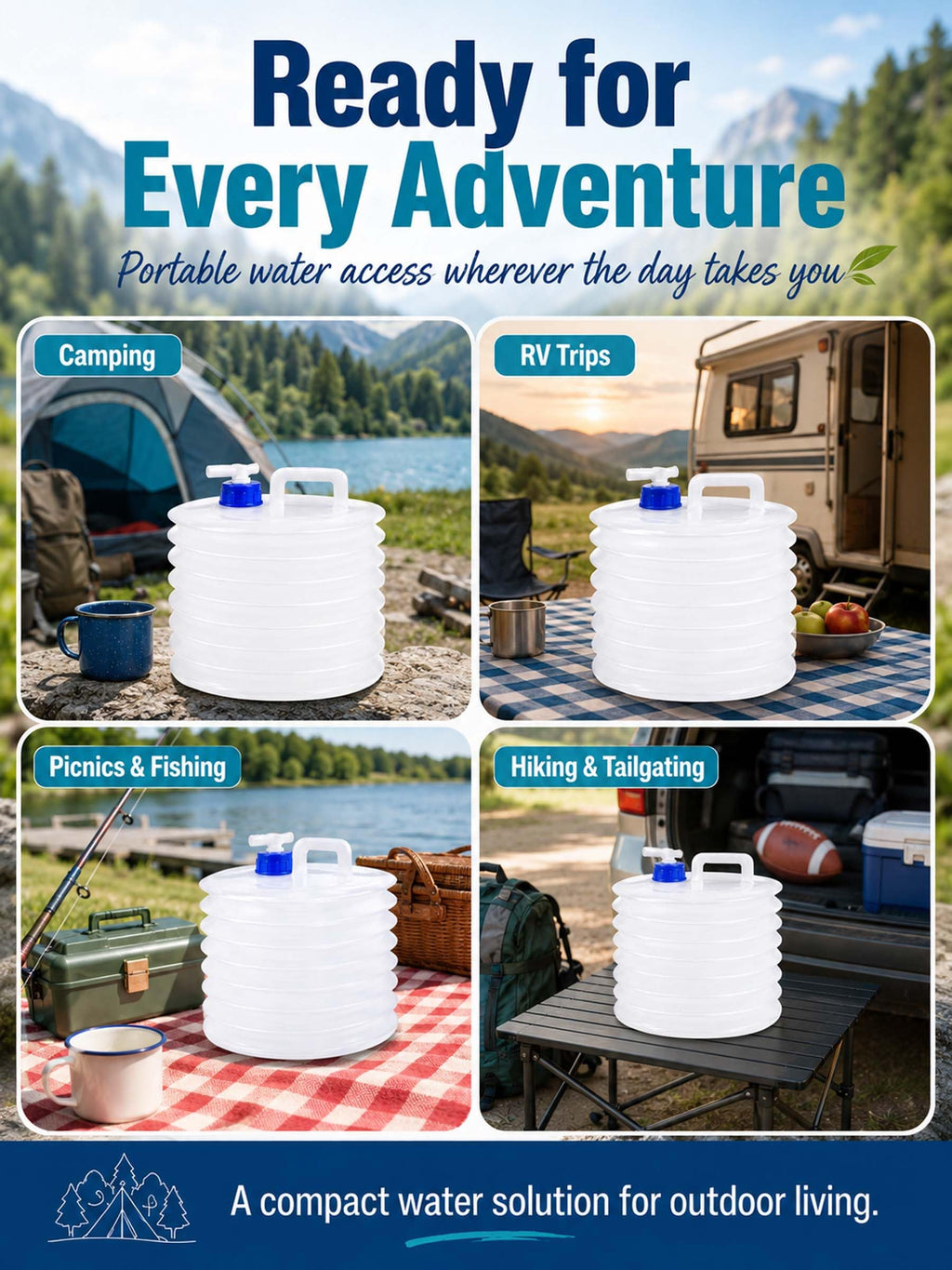 Collapsible 10L Water Container with Spigot O936