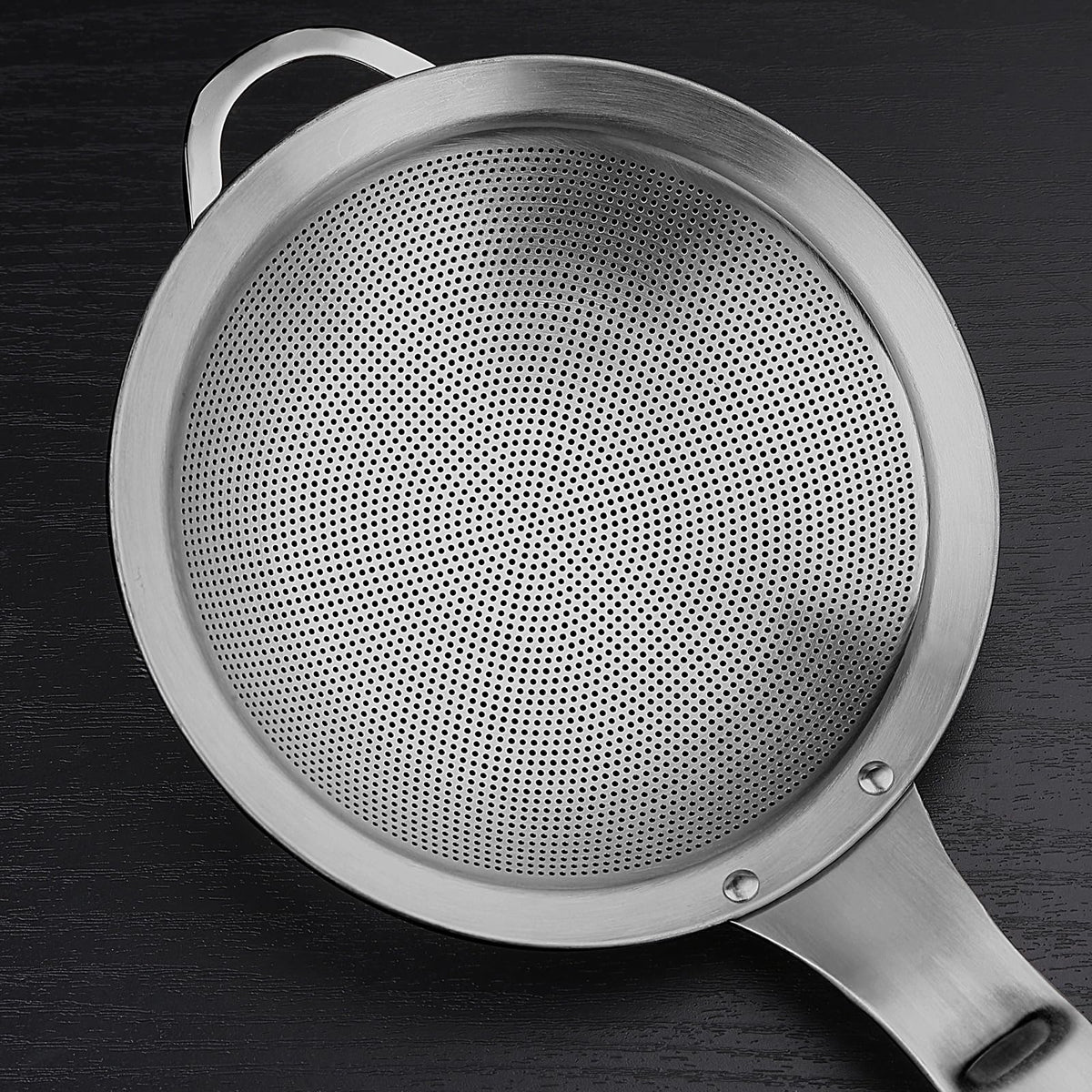 Fine Mesh Stainless Steel Colander Strainer with Handle Set of 2 K2775