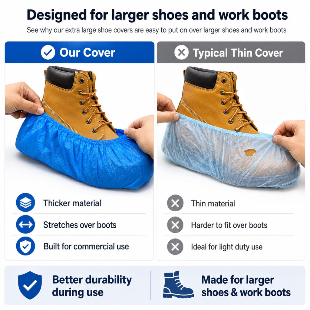 Blue Waterproof Disposable XL Shoe Covers O4737