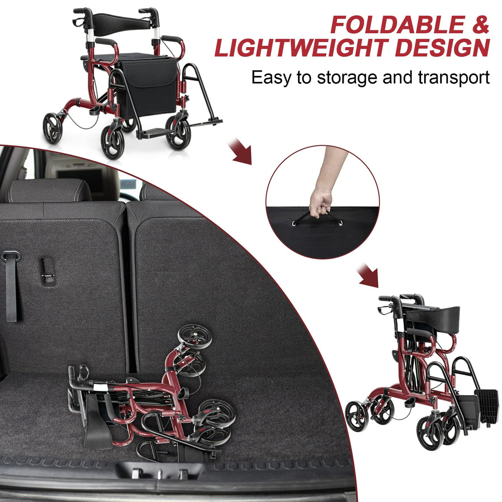 2-in-1 Rollator Walker with Seat X667725