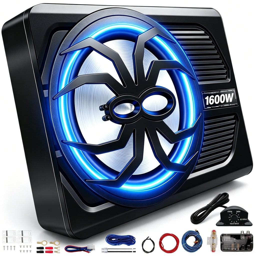 10" 1600W Under Seat Powered Subwoofer with Built-in Amp A86916