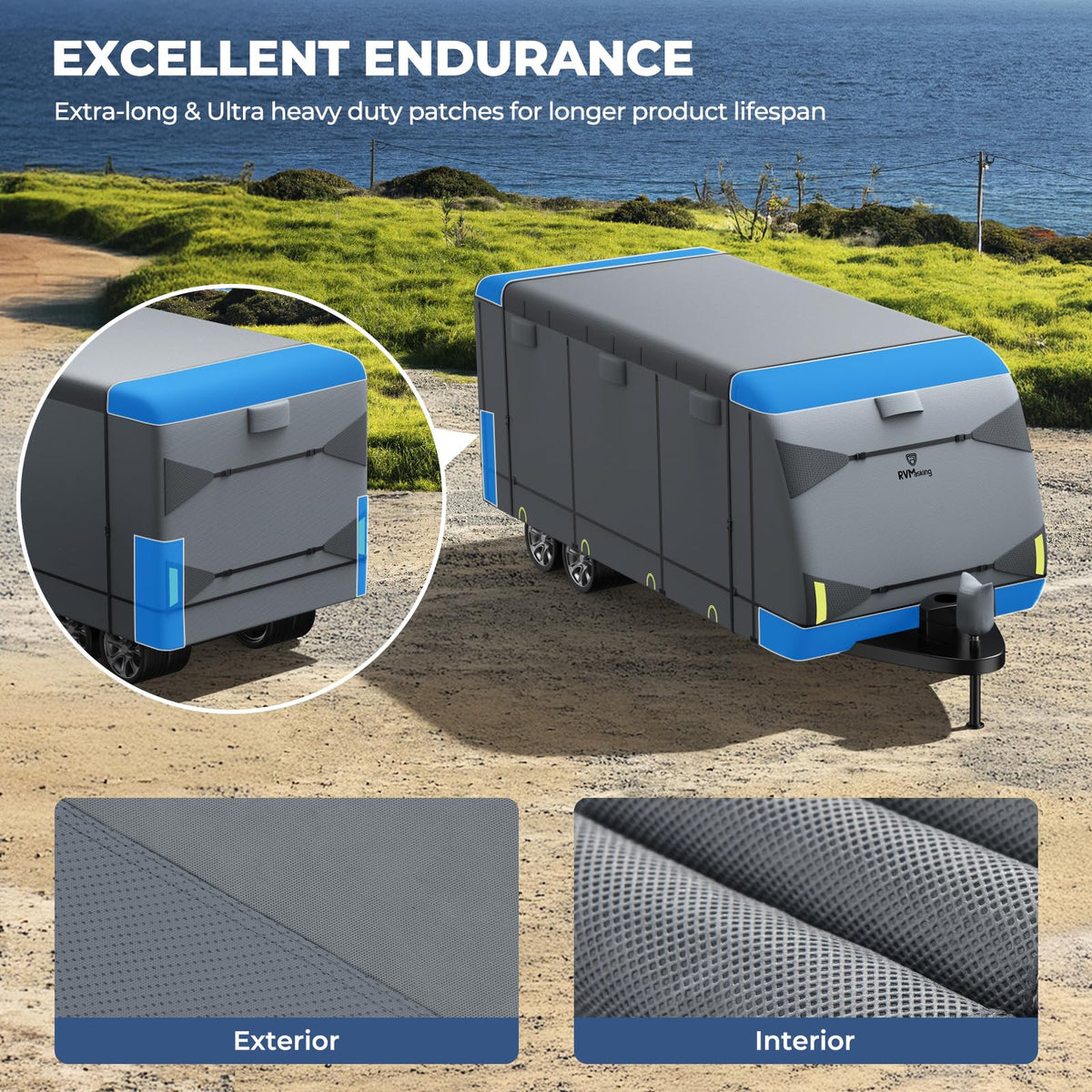 9-Layer Heavy Duty Waterproof Travel Trailer RV Cover P470