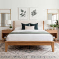 Solid Bamboo Queen Size Bed Frame with Headboard K4405
