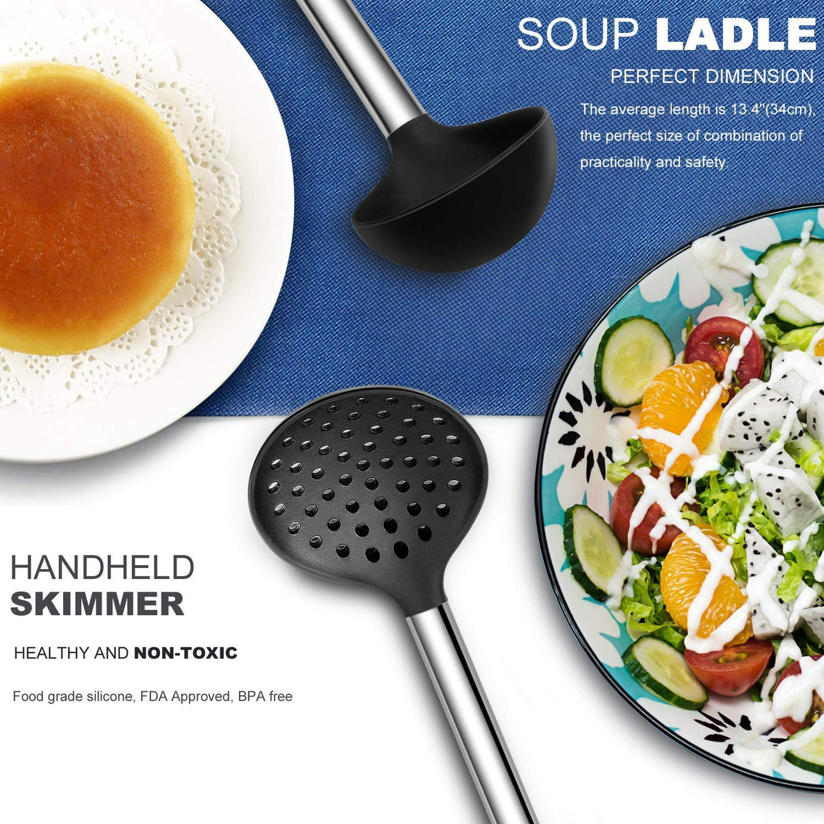 Silicone and Stainless Steel Kitchen Utensil Set V55249
