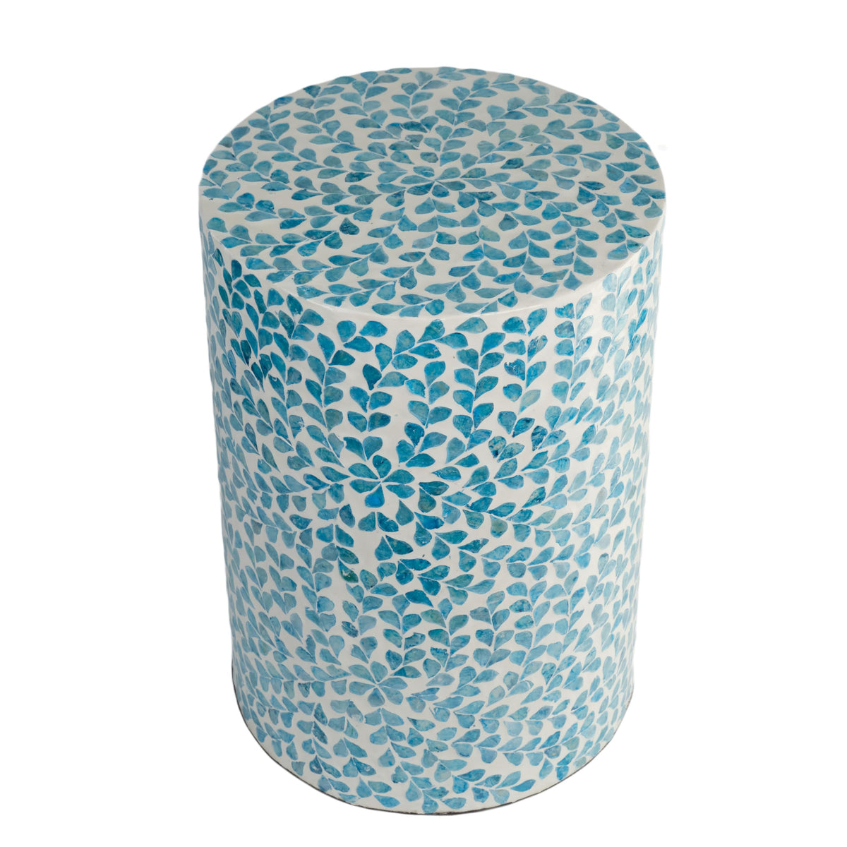 Mother of Pearl Inlaid Cylinder Drum End Table G85989