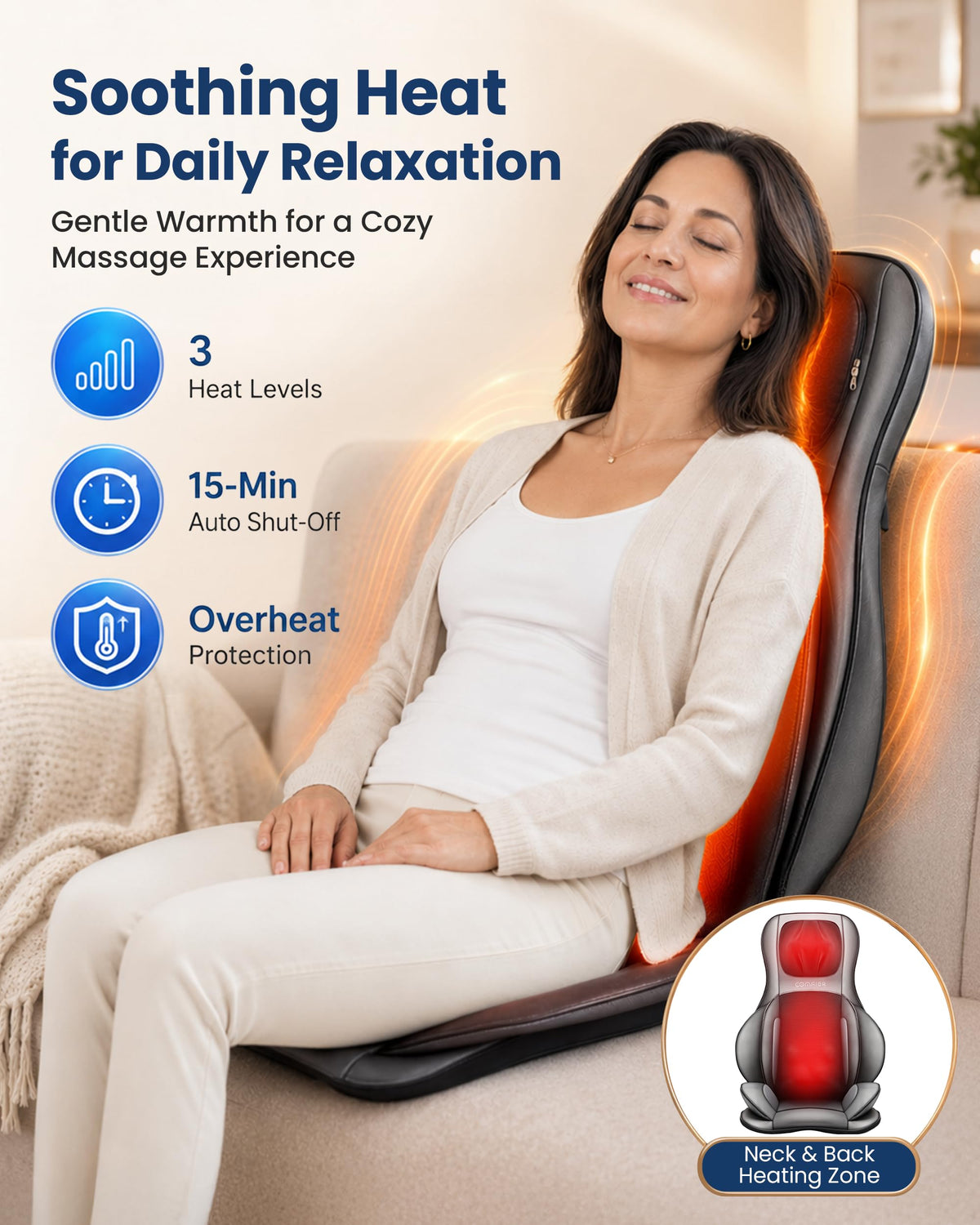 Shiatsu Neck & Back Massager with Heat S999273
