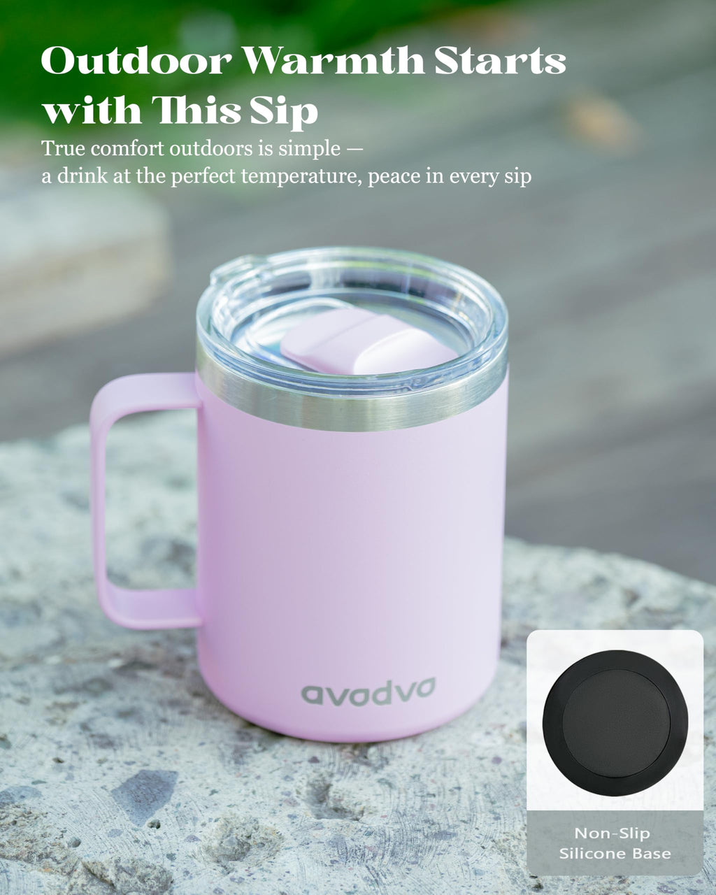 12oz Insulated Stainless Steel Coffee Mug with Lid Set of 2 M51902