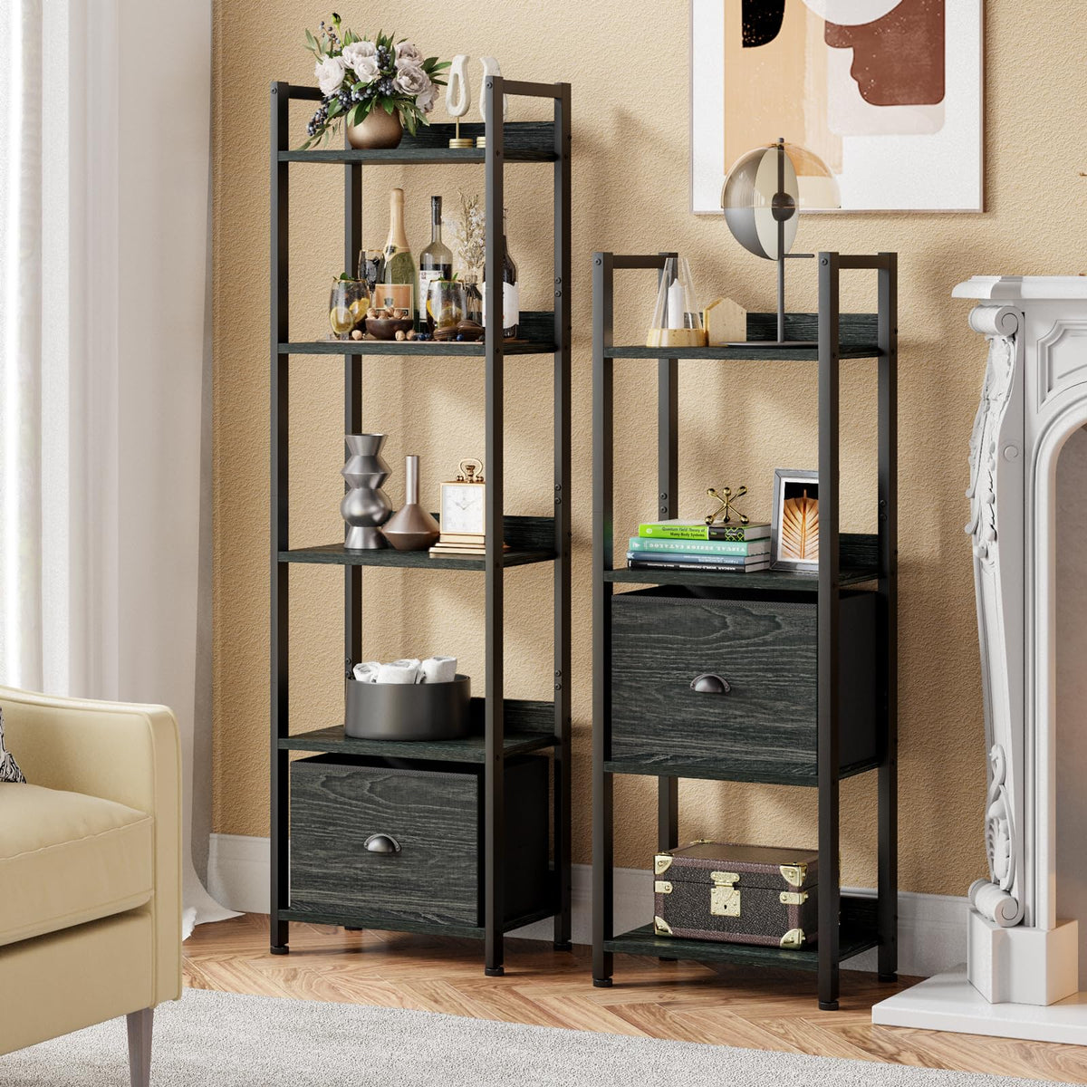 5 Tier Bookshelf with Drawer E9705