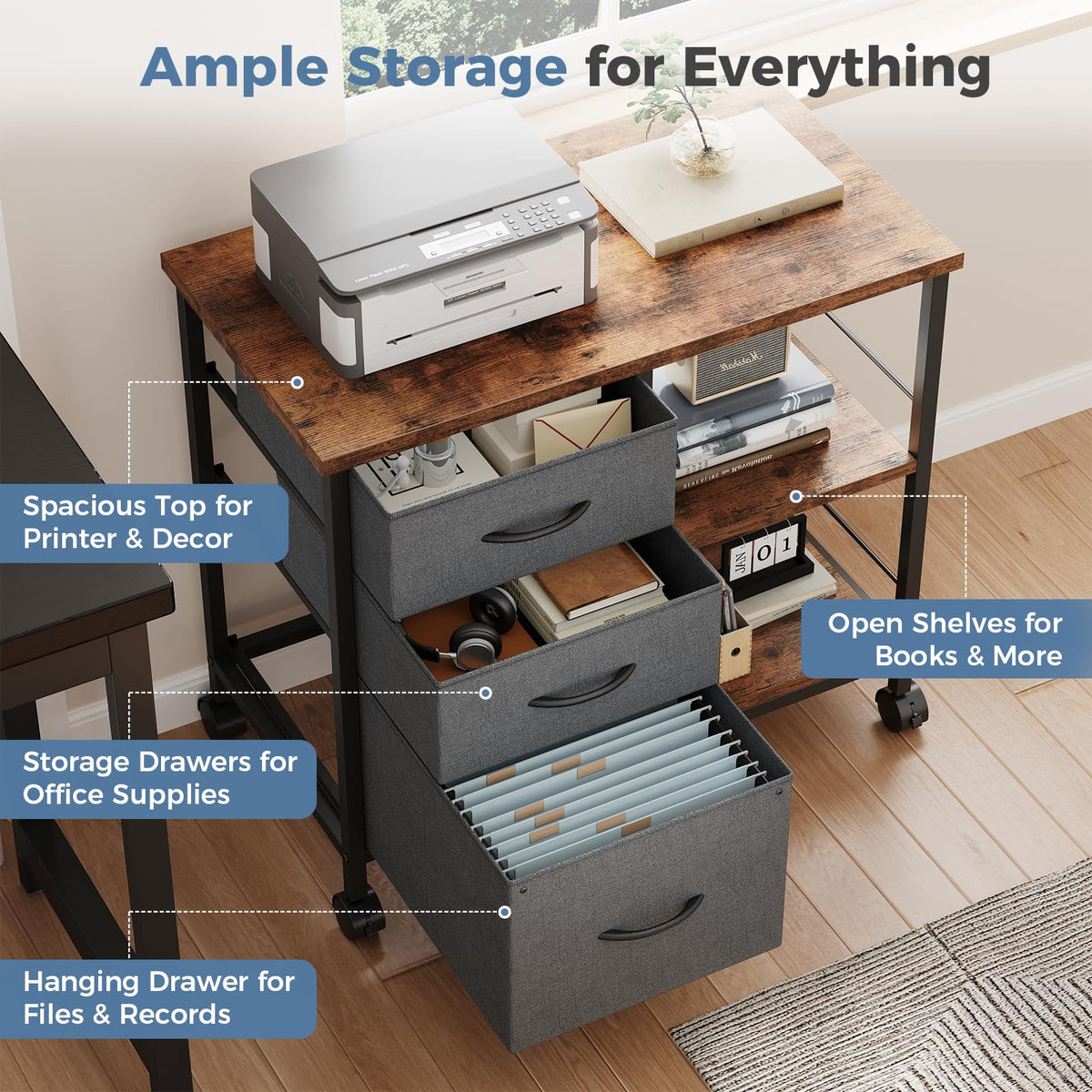 3 Drawer Mobile File Cabinet C649123