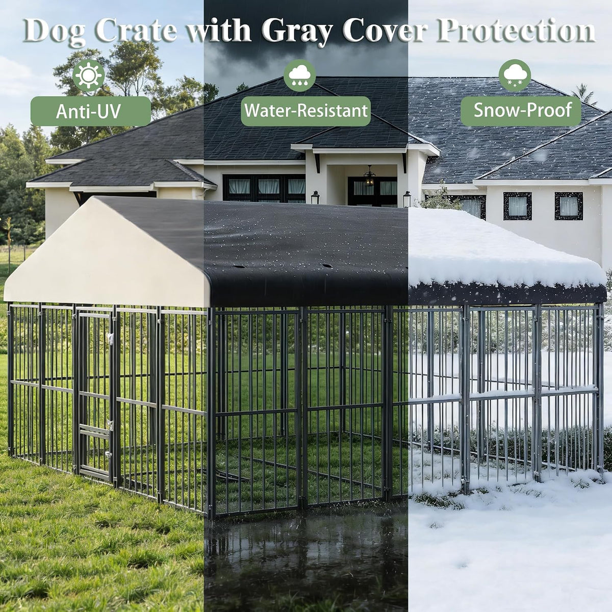 10x14FT Heavy Duty Large Dog Kennel Outdoor D7280