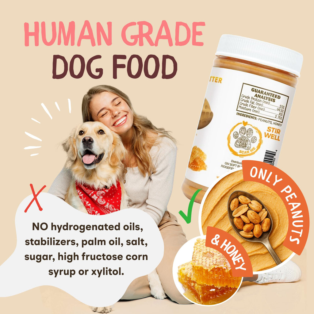 All Natural Peanut Butter 12oz Jar, 4oz Pouch & Lick Mat S208126