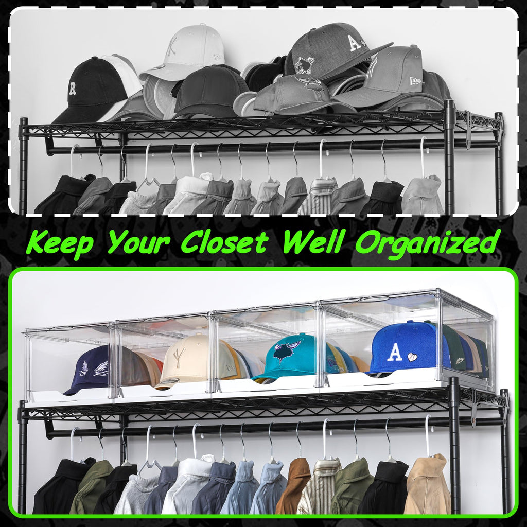 2 Pack Stackable Baseball Caps Organizer U424