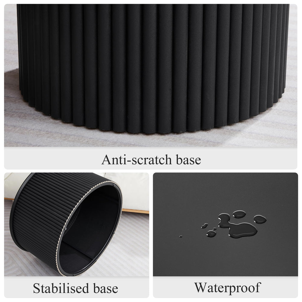 Fluted Round Nesting Coffee Table Set of 2 S974351
