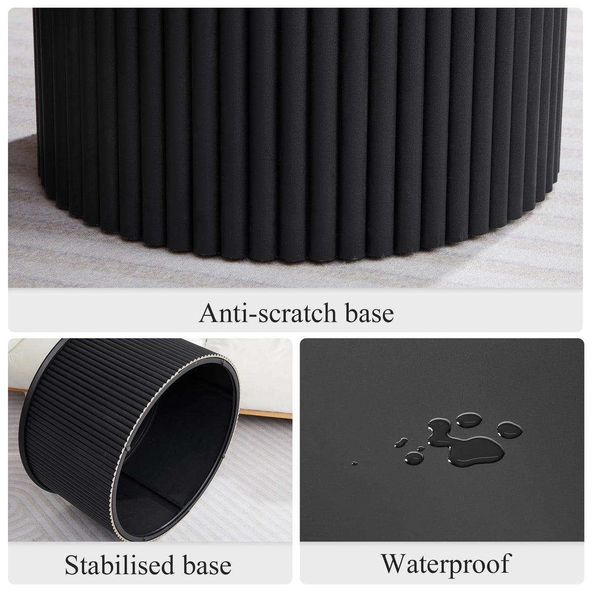 Fluted Round Nesting Coffee Table Set of 2 S974351