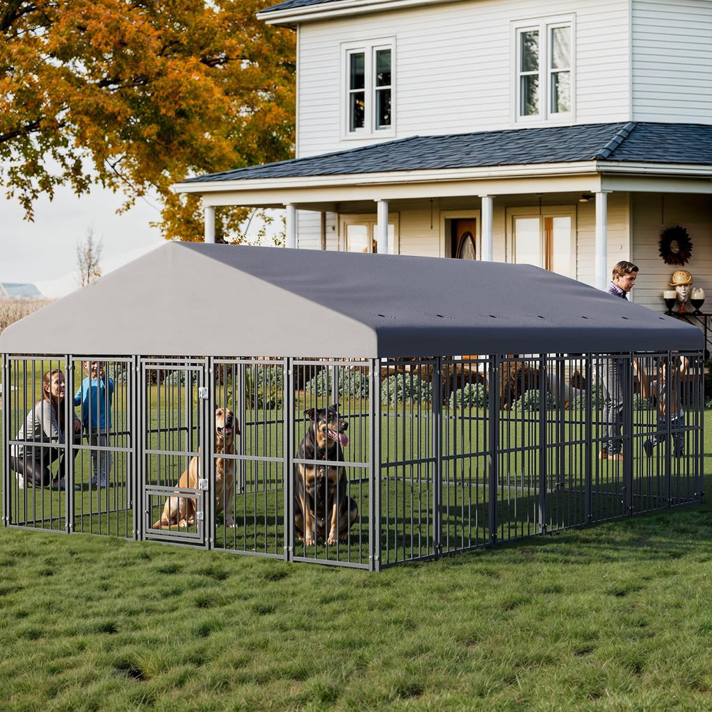 10x14FT Heavy Duty Large Dog Kennel Outdoor D7280