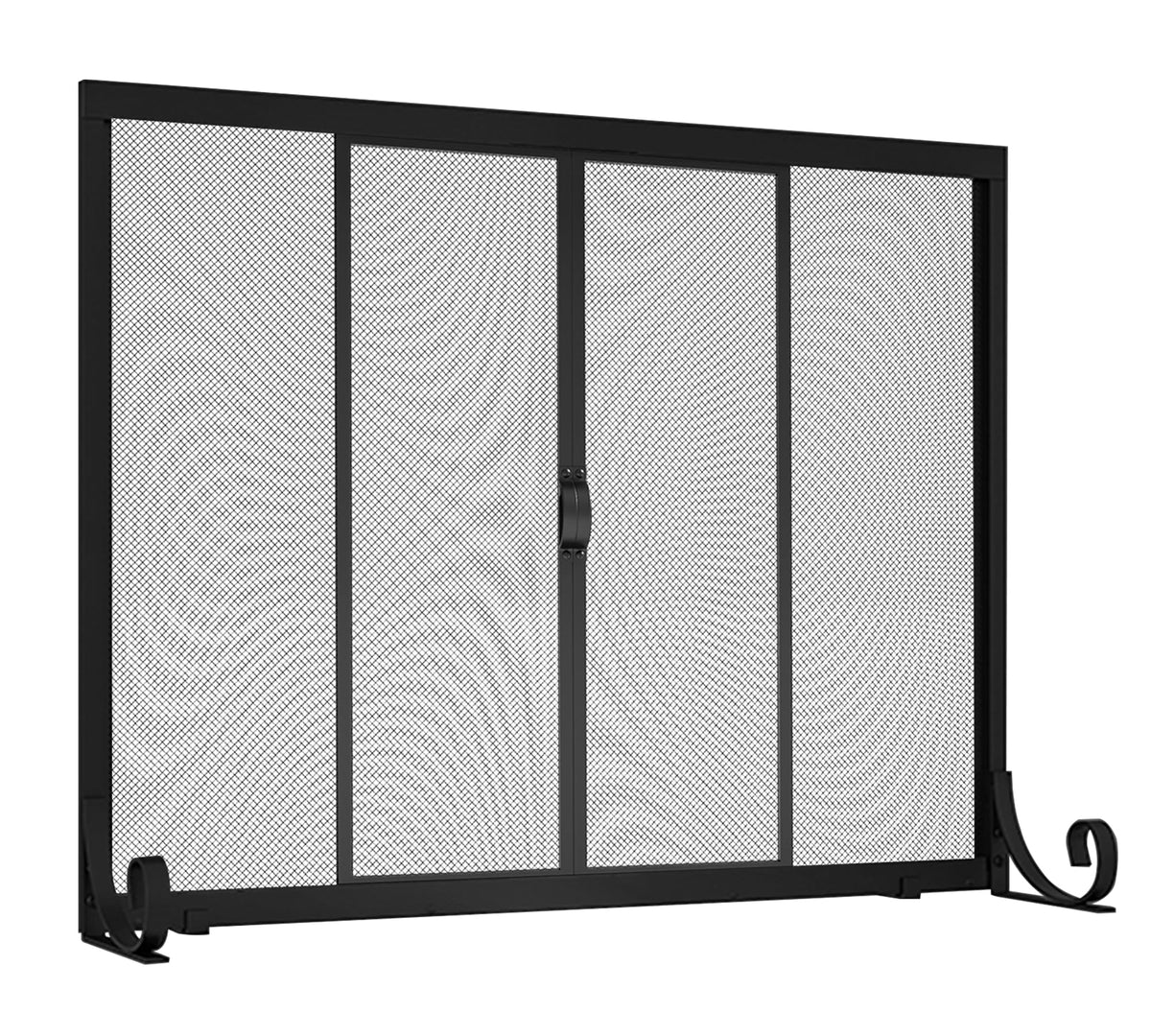 Sliding Wrought Iron Fireplace Screen H71880