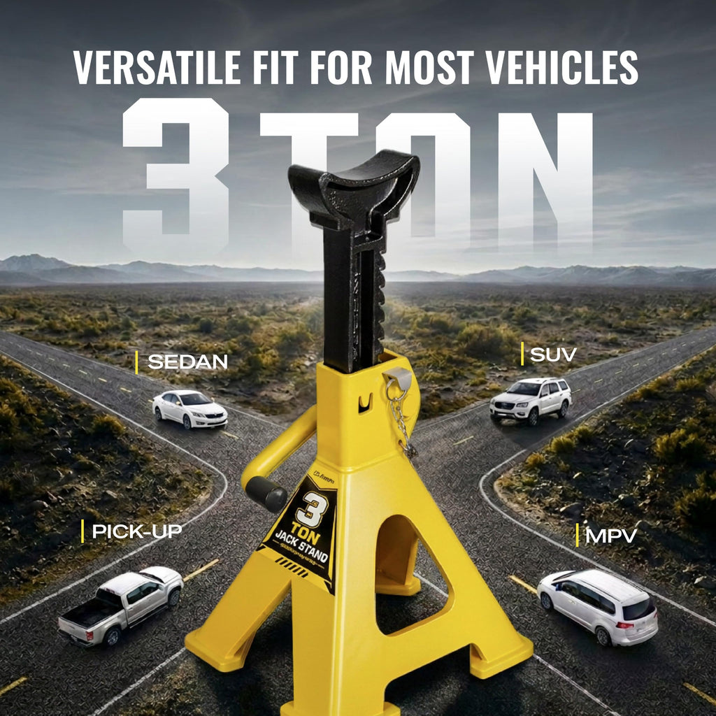 3 Ton Heavy Duty Jack Stands 1 Pair Z68890
