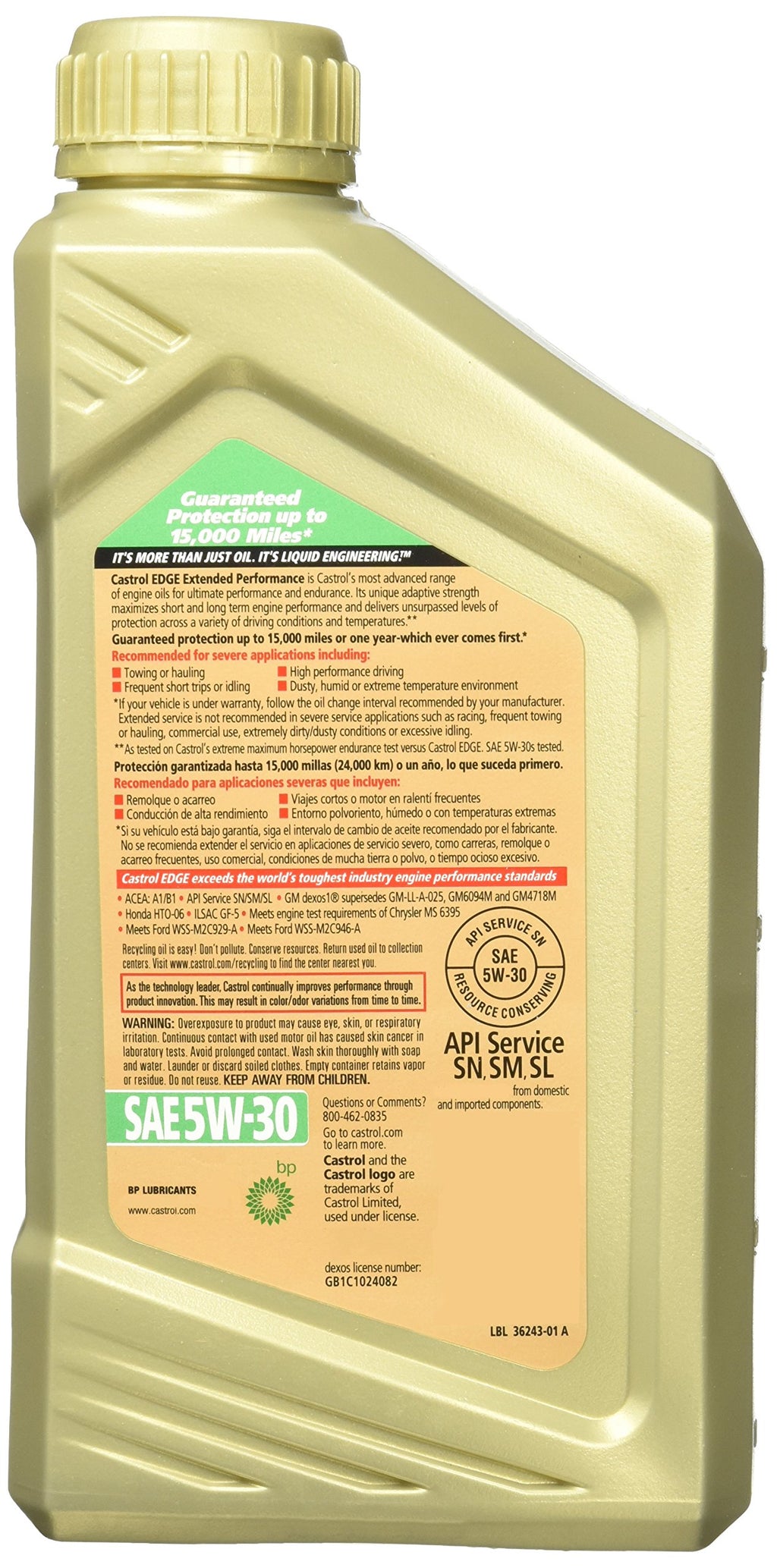 5W-30 1 Quart G47446
