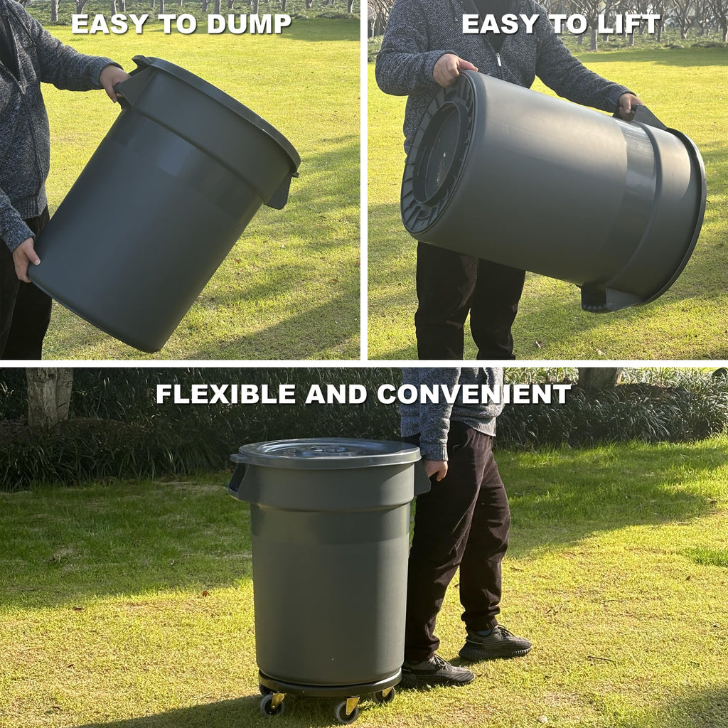 32 Gallon Outdoor Trash Can with Wheels C681644