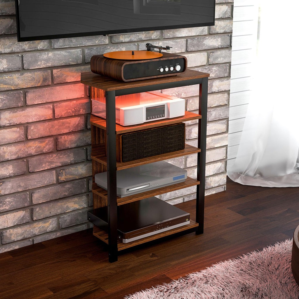 Brown 4-Tier Media Stand T262532