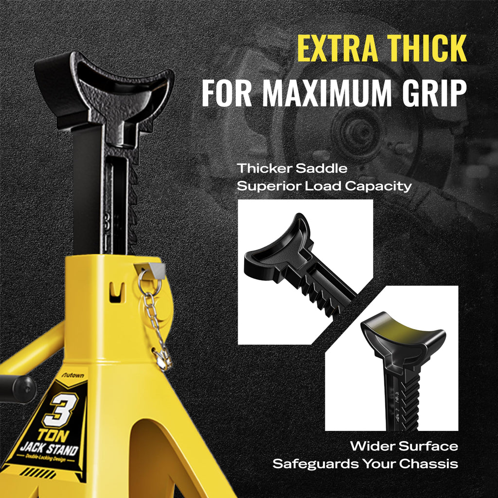 3 Ton Heavy Duty Jack Stands 1 Pair Z68890