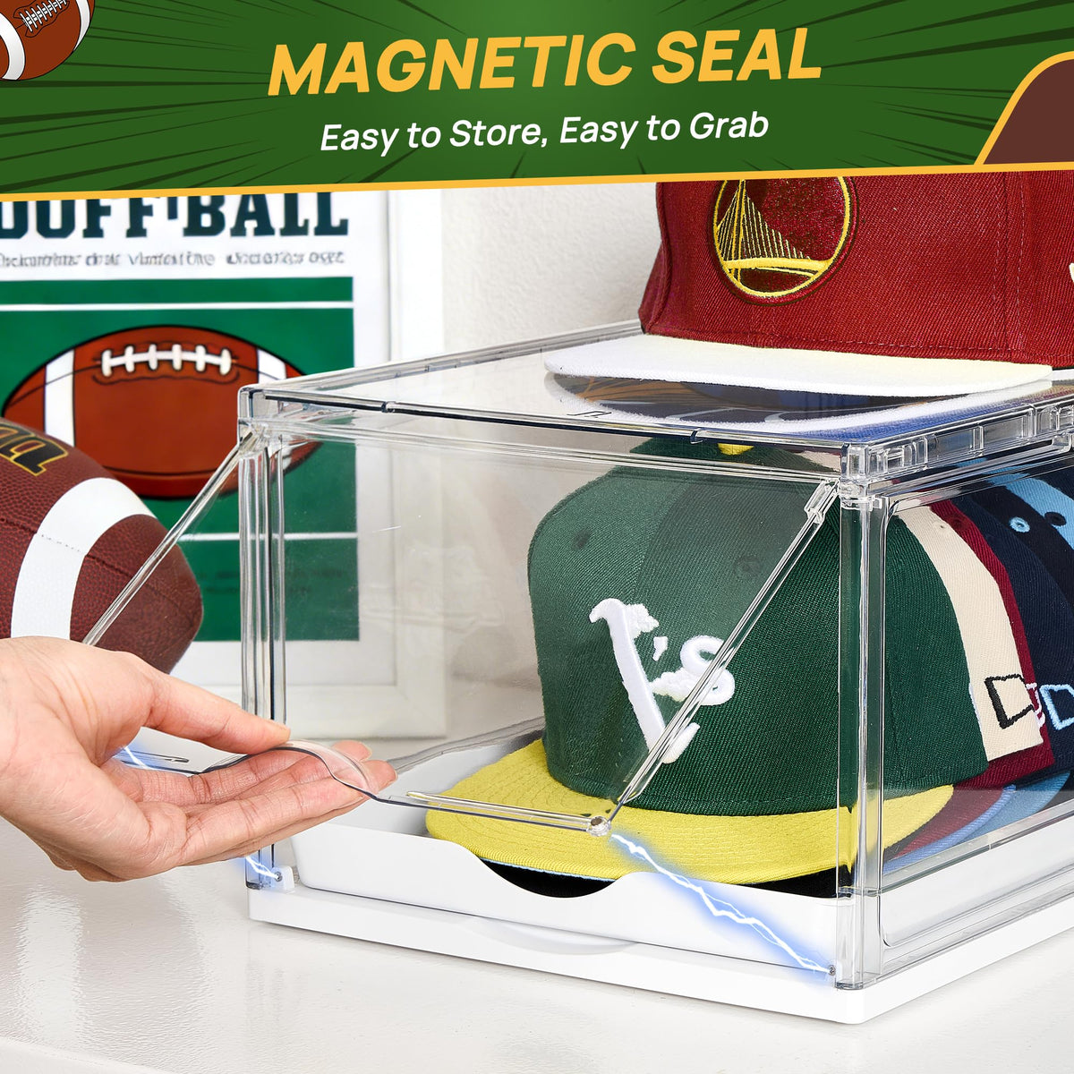 2 Pack Stackable Baseball Caps Organizer U424