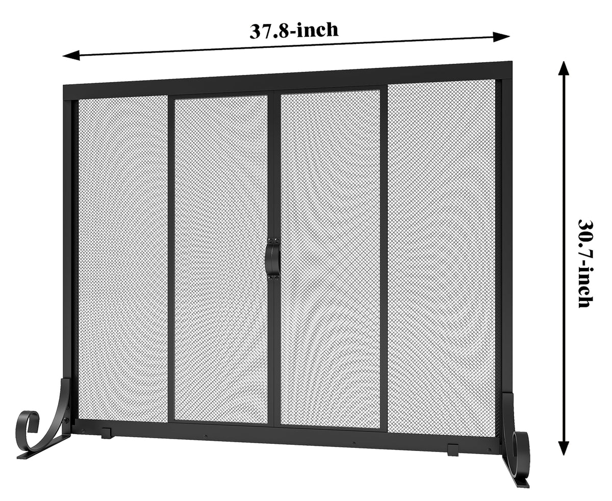 Sliding Wrought Iron Fireplace Screen H71880