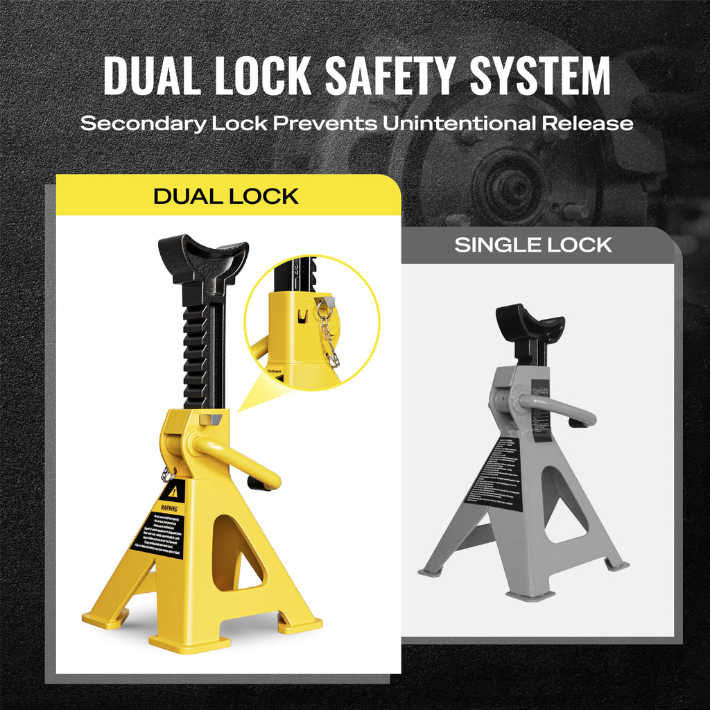 3 Ton Heavy Duty Jack Stands 1 Pair Z68890