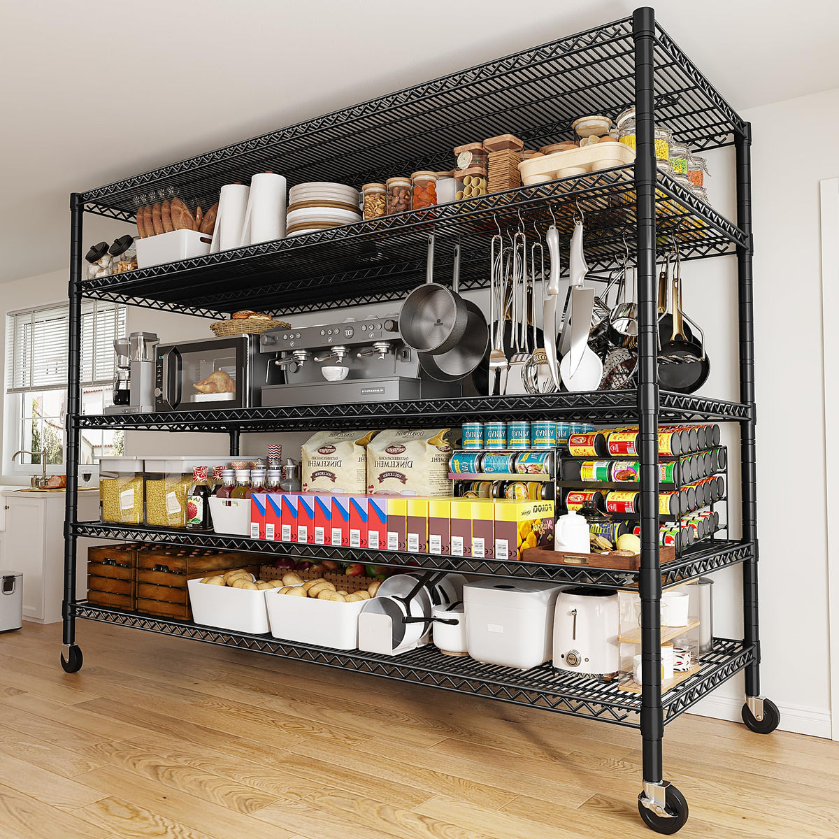 85.7" 5-Tier Adjustable Garage Shelving M1395