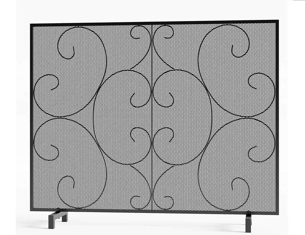 Handcrafted Metal Mesh Fireplace Screen E5102